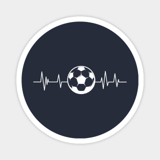 football heartbeat sports lover football Magnet